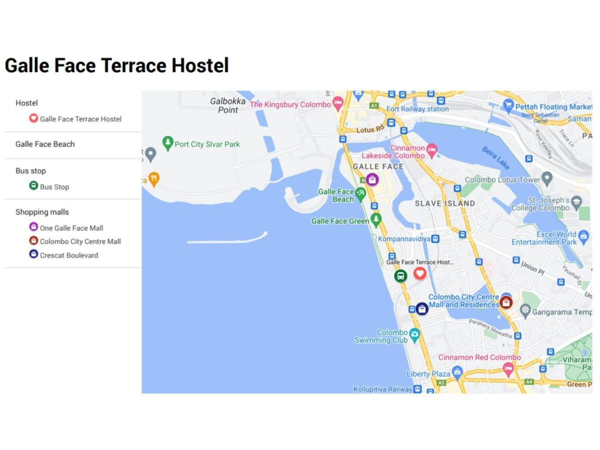 Galle Face Terrace Hostel By Tourlux Colombo Eksteriør billede